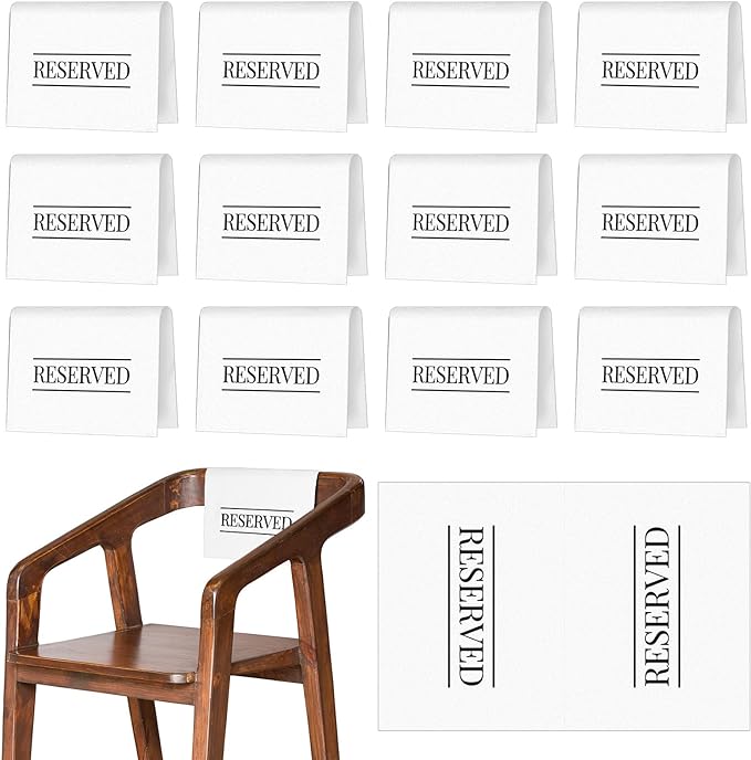Buryeah 12 Pcs Reserved Seating Signs by Buryeah