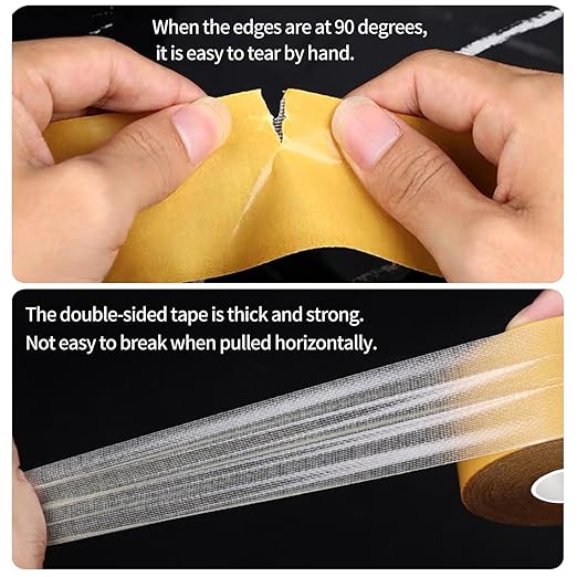 KAIYUER Thin Double Sided Tape Heavy Duty, 1.4" x 66 FT, Double Sided Fabric - Image 3