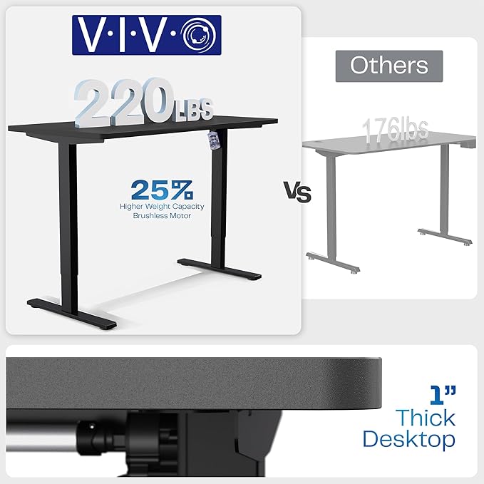 VIVO Electric 71 x 30 in Rustic Standing Desk, Memory Height Adjustment - Image 5