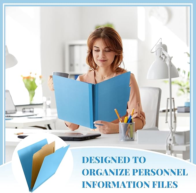 Skyygemm 24 Pcs Classification Folders Letter Size, 1 Divider Pressboard File - Image 5