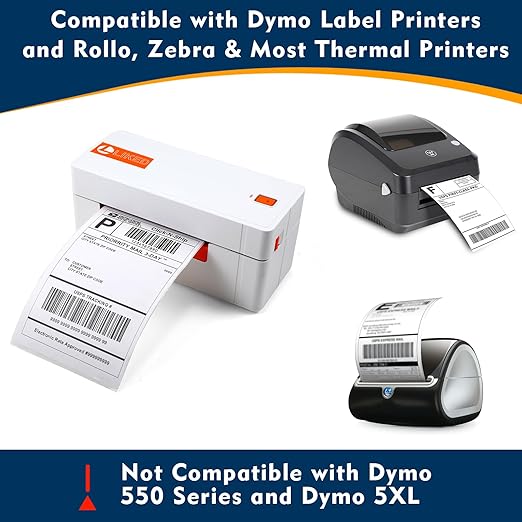 L LIKED 220 PCS 4"x6" Thermal Shipping Labels, Perforated White, Strong - Image 3