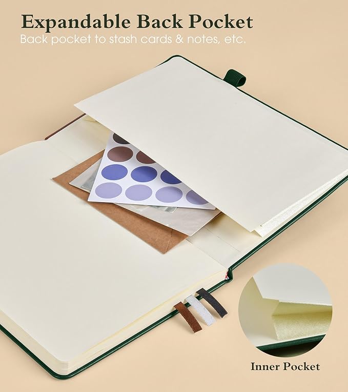 PAIBAS Dotted Journal Notebook for Women Men, 160 Pages Dot Grid Journals for - Image 6