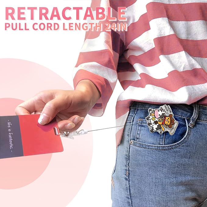 Aoryalps Meow Meow Retractable Badge Reel Holder Retractable - Image 3