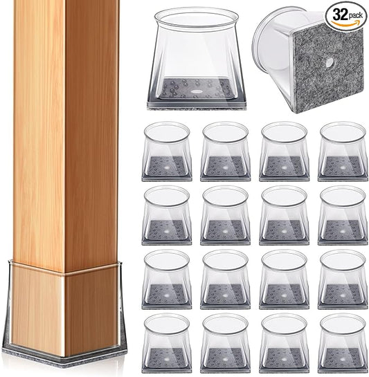 32 Pcs Square Chair Leg Floor Protectors by YOESSA