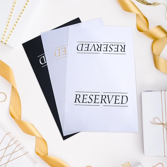 24 Pcs Reserved Seating Signs Reserved Chair Sign Printed Placeholder - Image 6