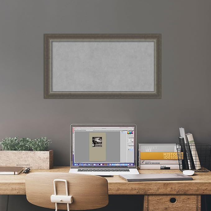 Amanti Art Silver Framed Magnetic Board 15x27 Small Vision Board - Image 5