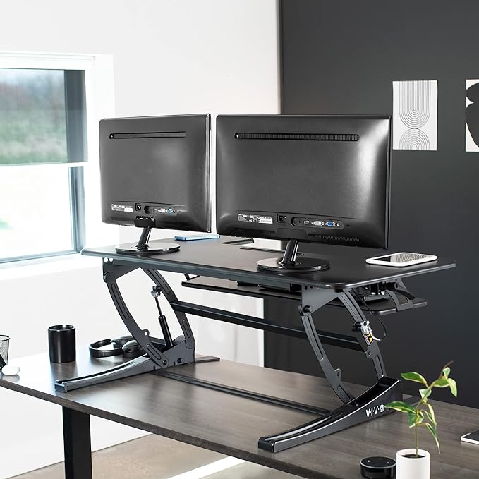 VIVO 42 inch Height Adjustable Stand Up Desk Converter, V Series, Quick Sit to - Image 6