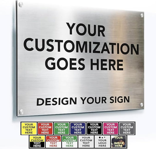 Custom Aluminum Business Signs, Personalized Outdoor Signs, Waterproof by SpeedyOrders