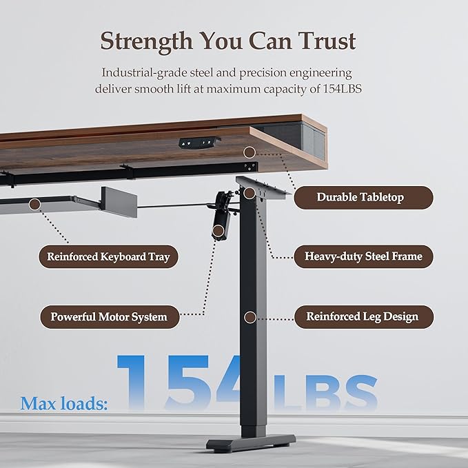 Klicelor 63 Inch Electric Standing Desk - Image 9