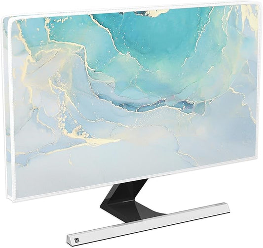 Baocicco Blue Green Marble Monitor Dust Cover 22, 25 Inch Creative Anti-Static by Baocicco