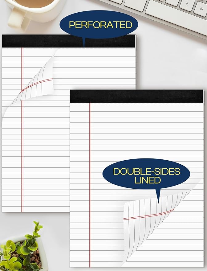 24 Pack Legal Pads 8.5 x 11 White Note Pads 8.5 x 11 Notepads 8.5 x 11 Wide - Image 5