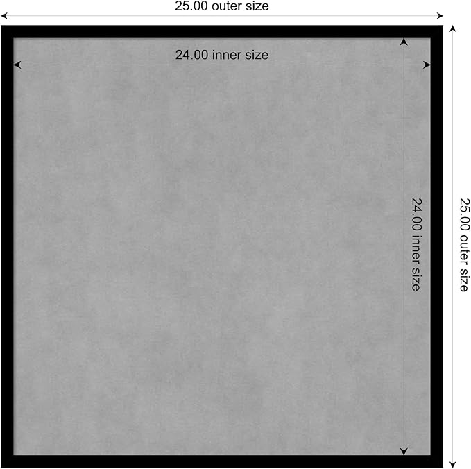 Amanti Art Black Framed Magnetic Board 25x25 Medium Vision Board - Image 3