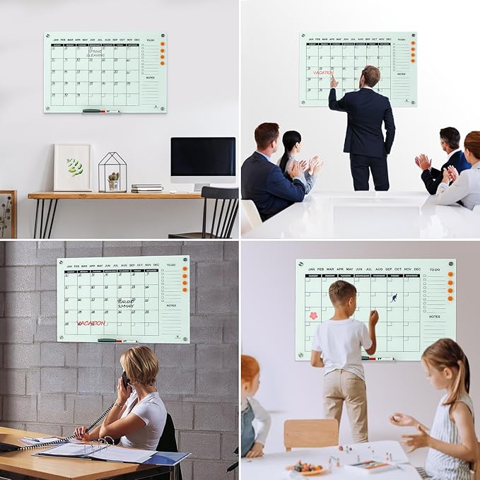 TSJ OFFICE Glass Calendar Whiteboard - Image 6