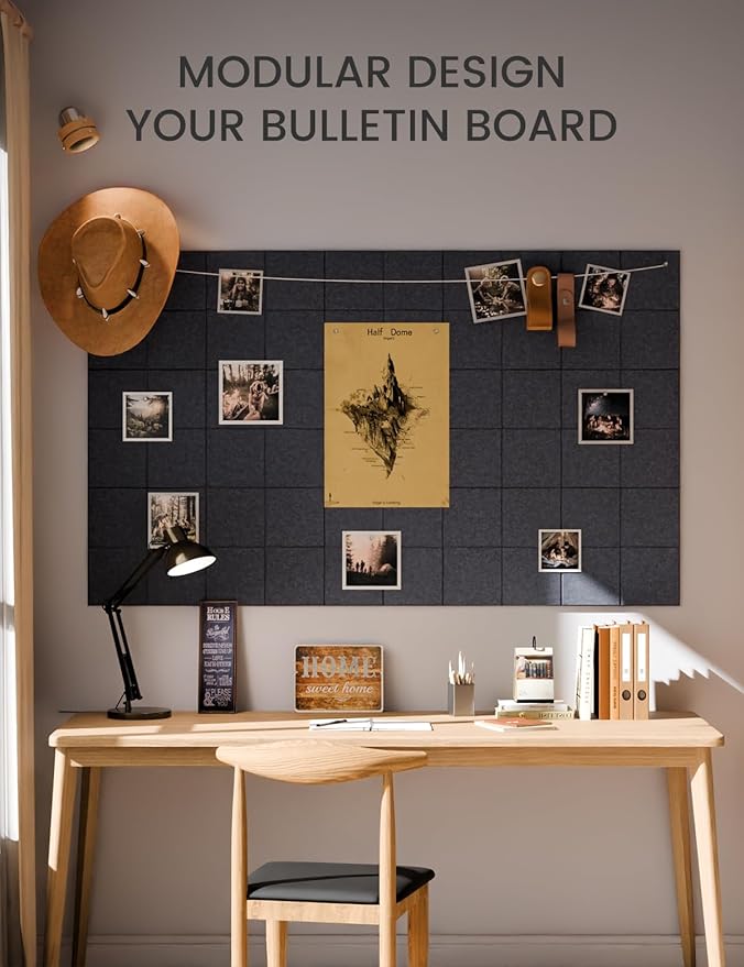 Large Felt Bulletin Board 36"x24", Cork Board Alternative - Image 5