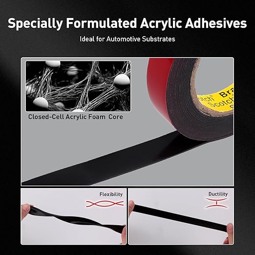 Automotive Acrylic Plus Attachment Tape 0.39" x 18Ft Made of 3M Pack of 2 - Image 4