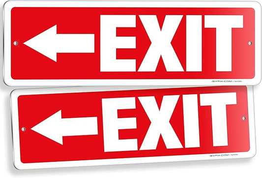 iSYFIX Exit Signs 2 Pack 12x4 Inch by iSYFIXPREMIUMSIGNS