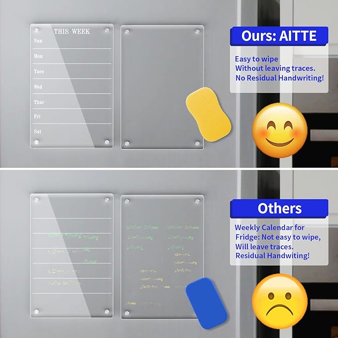 AITEE Acrylic Magnetic Weekly Meal Planner - Image 4