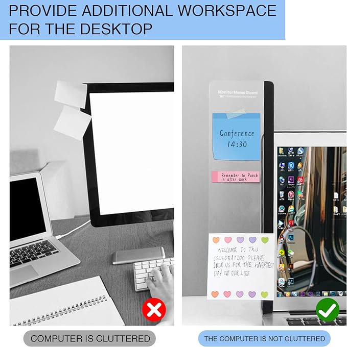 Office Desk Accessories 2pcs Multifunction Computer Monitor Memo Board - Image 3