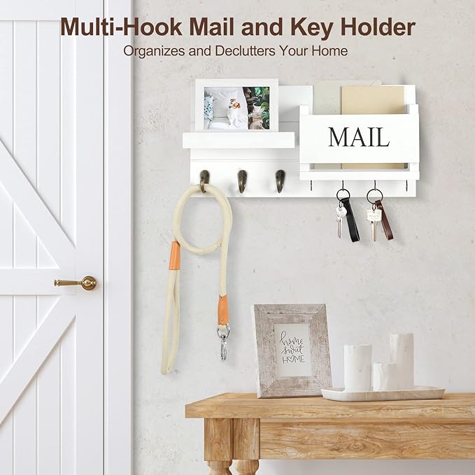 Lwenki Mail Organizer for Wall Mount – Key Holder - Image 4