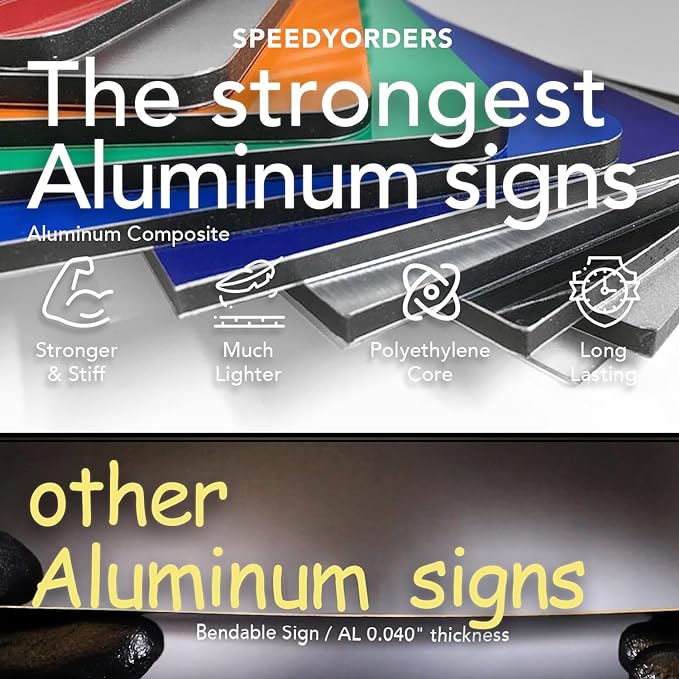 SPEEDYORDERS Custom Outdoor Metal Signs, Personalized Aluminum Signs, - Image 2