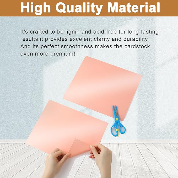 Silunkia 120 Sheets Candy Pink Shimmer Cardstock 8.5 x 11 Metallic Paper - Image 4