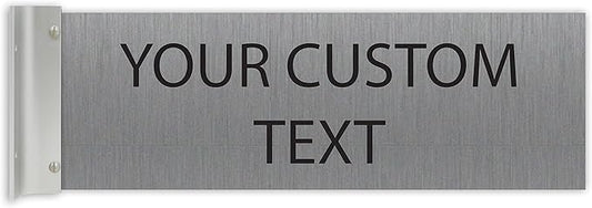 ALPHA DOG SIGNS Custom Projecting Hallway Nameplate, Personalized 2-Line Text by AlphaDog