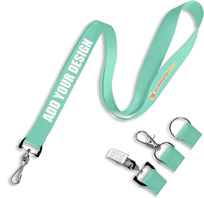 Wristband Bros Custom Lanyards For ID Badges, Keys & More | Add Text & Logos | by WristbandBros
