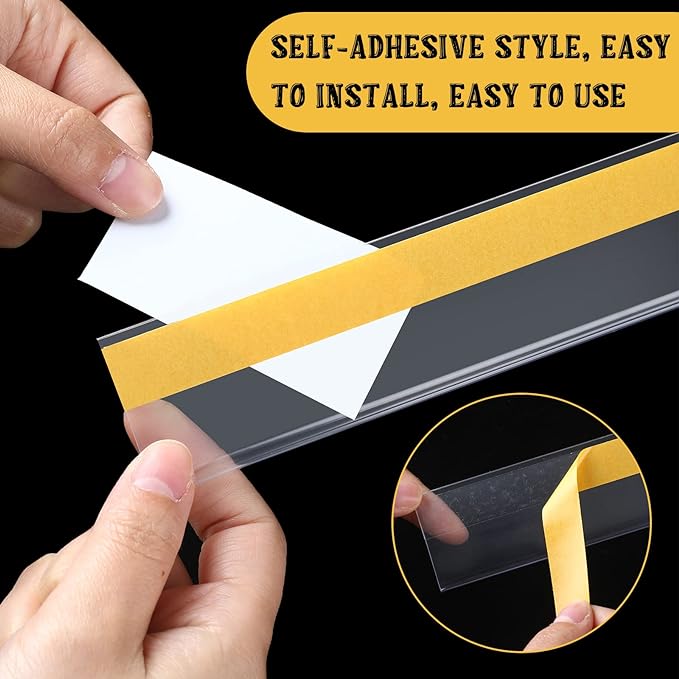 Fainne 25 Pcs Shelf Label Strips 1.25''H x 27 L Self Adhesive Shelf Label - Image 3