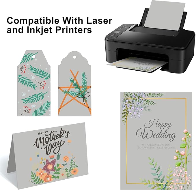 OcePor 200 Sheets Grey Cardstock Paper, Colored Printer Paper 8.5 x 11 - Image 5