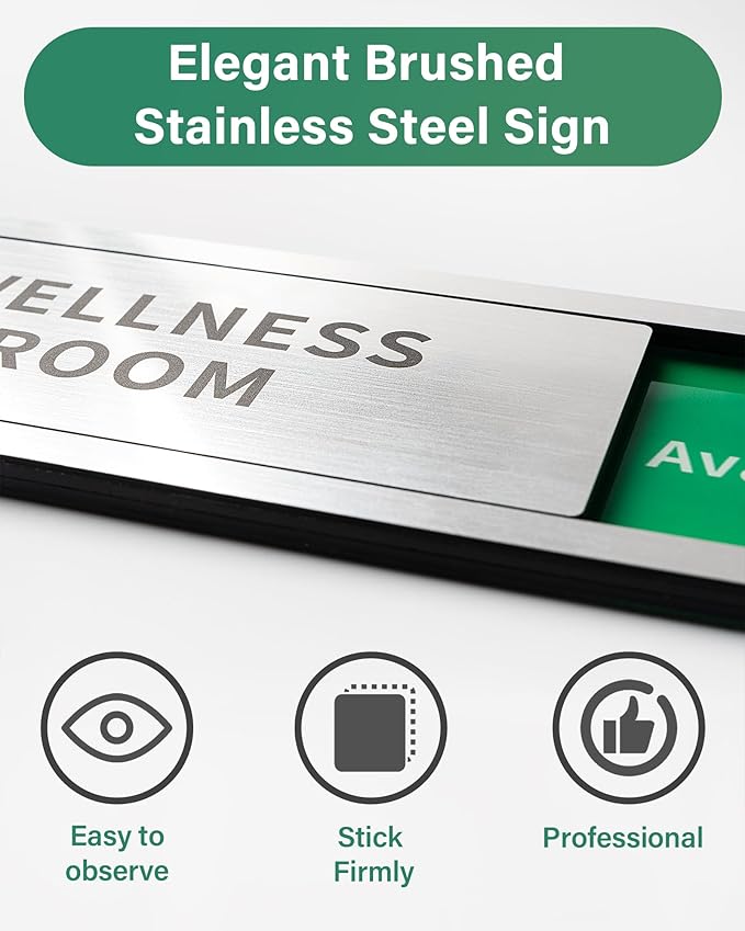 Restroom Sliding Door Signs Do Not Disturb, In Use/Available Slider Sign - Image 2
