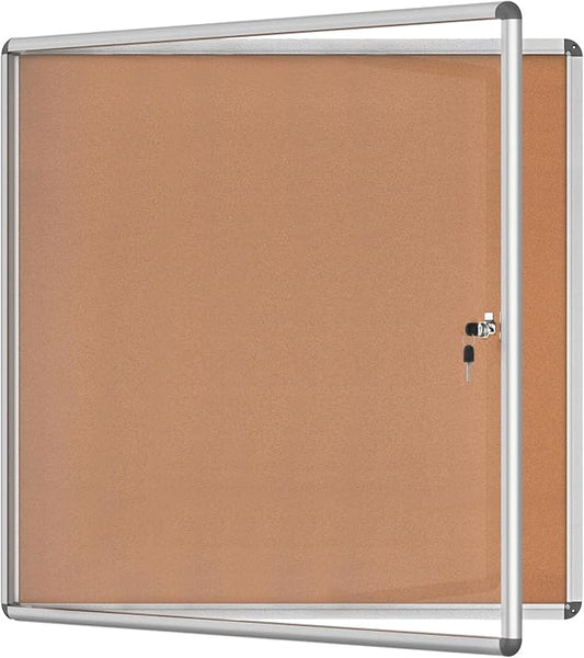 Mifuro 38"x38" Enclosed Bulletin Board, Lockable Weather-Resistant Aluminum by MifuroOfficeProduct