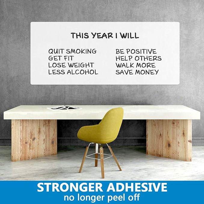 AFMAT Whiteboard Sticker, Stain-Proof & Super Sticky, No Ghost After 60 Days - Image 3