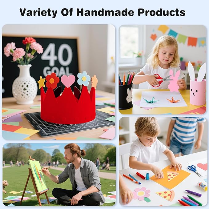Cardstock 8.5 x 11, 10 Colors Colored Printer Paper 75 lb/200 gsm, 80 Sheets - Image 6