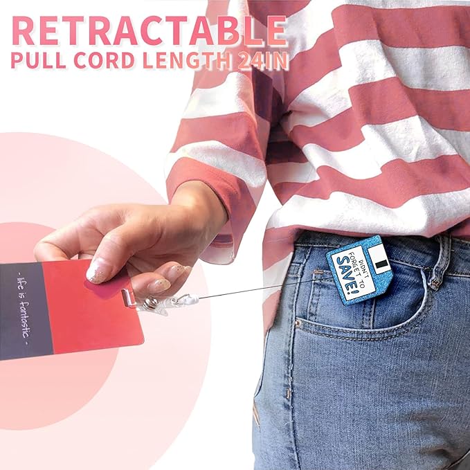 Aoryalps Dont Forget to Save Retractable Badge Reel Holder Retractable - Image 3