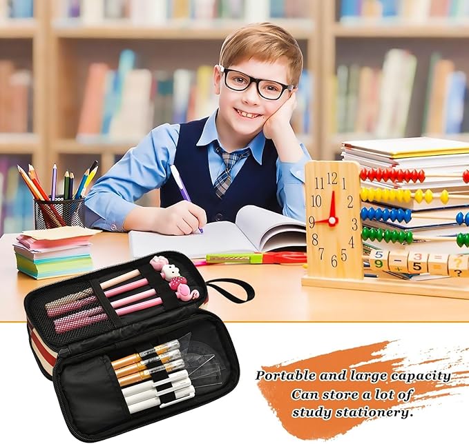 BOENLE Custom Dog German Shepherd Flag Pencil Case Box Boys Girls Personalized - Image 7