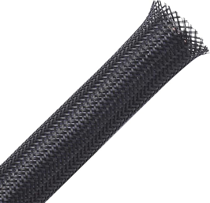25ft - 1/8 inch PET Expandable Braided Sleeving – Black – Alex Tech Braided by AlexTech