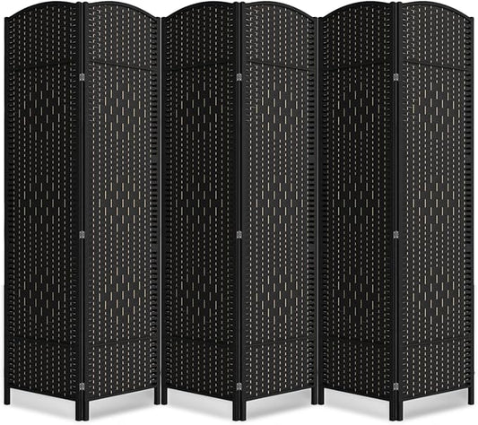 6 Panel Room Divider, 6Ft Folding Privacy Screen, Tall by cocosica