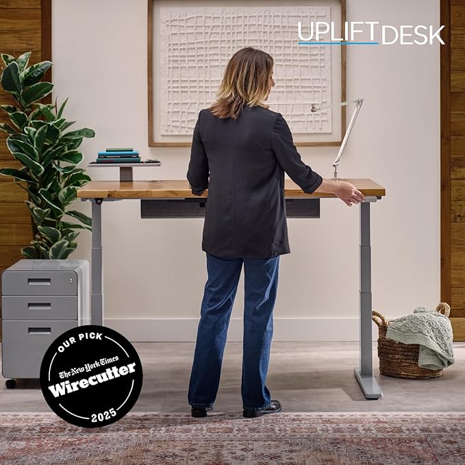 UPLIFTDESK V3 2-Leg White Laminate Wood Standing Desk – Adjustable Height - Image 8