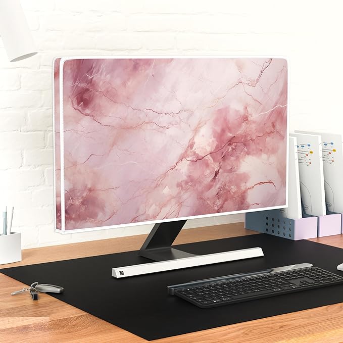 Baocicco Fashion Pink Marble Waterproof Television Cover 50, 52 Inch Full Body - Image 6