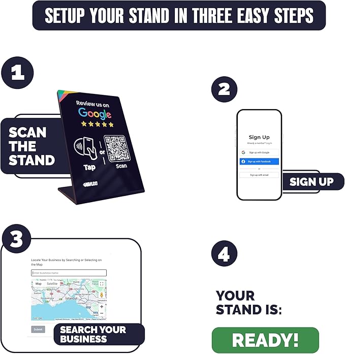 REVLIXI Google Review Stand- Boost Reviews w/Reusable Google Review Tap Card - Image 6