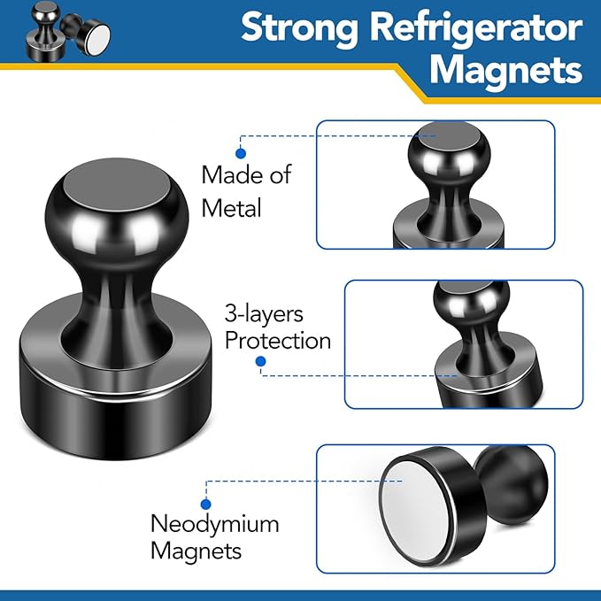 LOVIMAG Fridge Magnets 56 Pcs Refrigerator Whiteboard Small Strong Magnet - Image 4