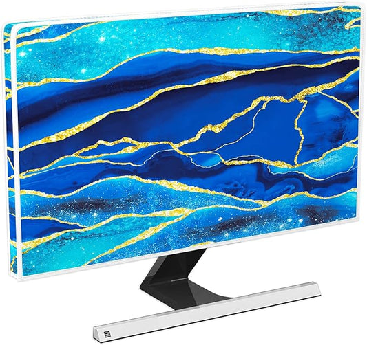 Baocicco Royal Blue Marble Waterproof TV Cover 58, 60 Inch Creative Design by Baocicco