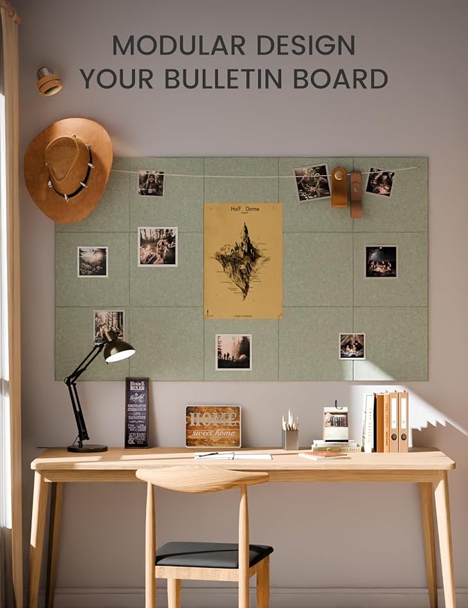 Fluxynara Large Felt Bulletin Board 36" x 24" Cork Board Alternative-6 Pack - Image 5