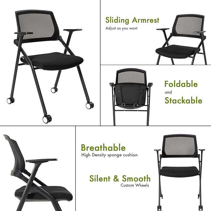 VACYOVKE 30 Pack Conference Room Chairs Guest Reception Chair - Image 4