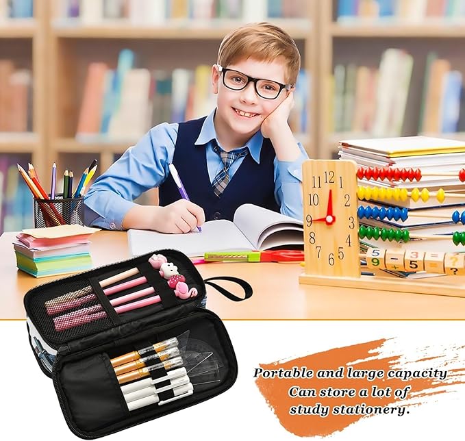 BOENLE Custom Truck Flame Pencil Case Box Boys Girls Personalized Name Large - Image 7