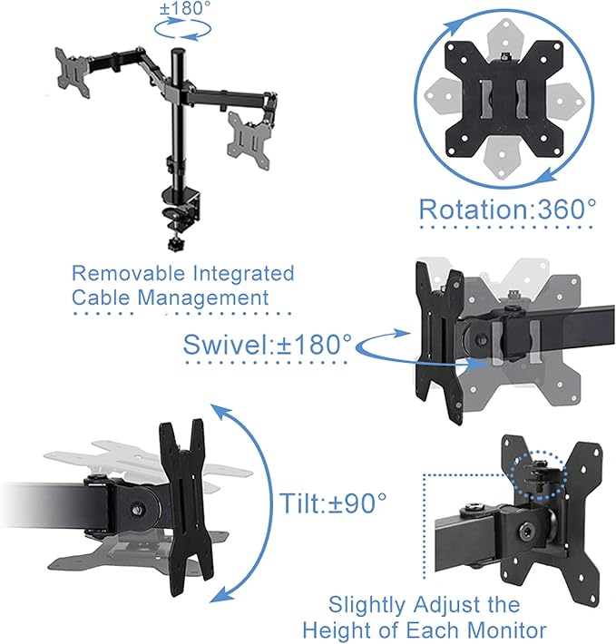 Rocelco 37.5" Deluxe Height Adjustable Standing Desk Converter - Image 6
