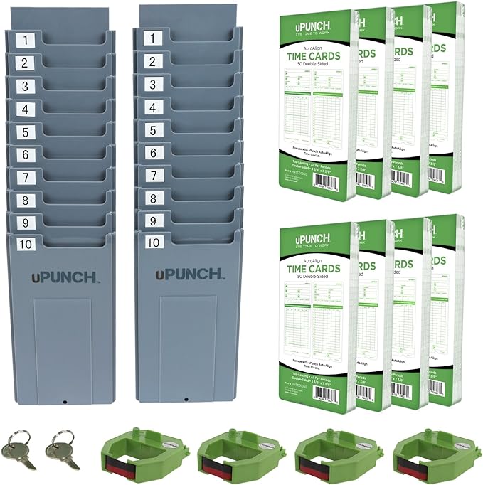 uPunch HN3540 Complete Small Business Start-Up Kit: AutoAlign Time Clock System - Image 3