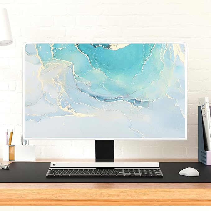 Baocicco Blue Green Marble TV Display Screen Cover 58, 60 Inch Creative - Image 4