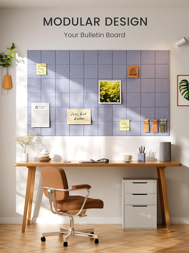 Bumusty Large Cork Board Alternative-47 x35 Felt Bulletin Board Tiles, - Image 6