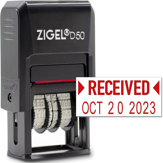 ZIGEL D50 Date Stamp with Received by ZIGEL